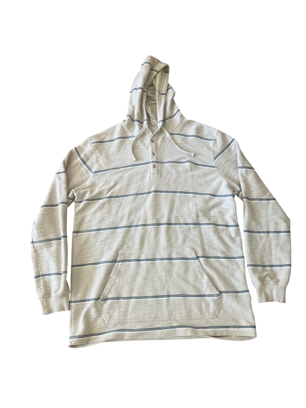 O'Neill Cream Hoodie with Thin Blue Stripes